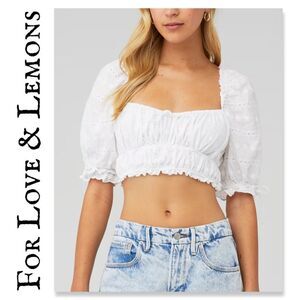 For Love & Lemons IRIS CROP TOP EUC